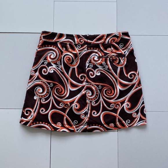 Lady Hagen Asymmetrical Brown Paisley Skirt - Picture 2 of 3